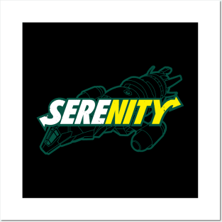 Firefly Serenity Tv Series Sci-fi Space Ship Logo Parody Posters and Art